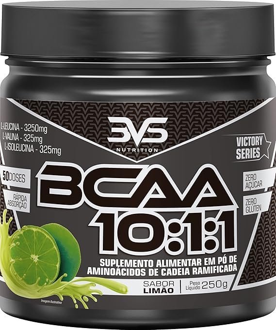 3VS-Nutrition-BCAA-250g-Sabor-gourmet-Limao.jpg 3VS Nutrition BCAA 10:1:1 250g - Sabor gourmet Limão - Imagem 1