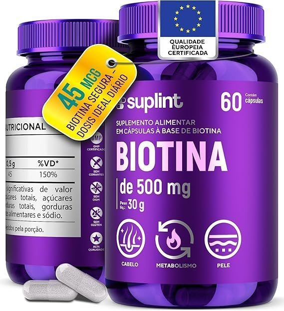 Biotina-45-mcg-–-Suplemento-Vitaminico-em-Capsulas-Veganas-Sem-Gluten-e-Sem-OGM-–-60-Capsulas.jpg Biotina 45 mcg – Suplemento Vitamínico em Cápsulas Veganas | Sem Glúten e Sem OGM – 60 Cápsulas - Imagem 1
