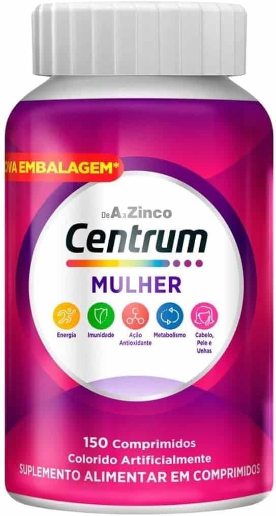 Centrum-Mulher-Multivitaminico-Diario-com-Magnesio-Vitamina-D-e-Vitamina-B12-150-Comprimidos.jpg Centrum Mulher Multivitaminico Diário, com Magnésio, Vitamina D e Vitamina B12, 150 Comprimidos - Imagem 1
