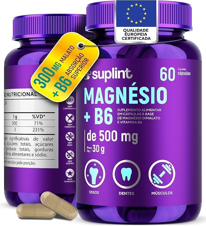 Dimalato-de-Magnesio-500-MG-e-Vitamina-B6-Suporte-Muscular-Nervoso-e-Metabolico-Suplemento-Vitaminico-de-Alivio-de-Estresse-Sem-Gluten-Nao-Transgenico-Desenvolvido-na-Holanda-60-Capsulas.jpg Dimalato de Magnésio 500 MG e Vitamina B6 | Suporte Muscular, Nervoso e Metabólico | Suplemento Vitaminico de Alívio de Estresse | Sem Glúten, Não Transgênico | Desenvolvido na Holanda | 60 Cápsulas - Imagem 1