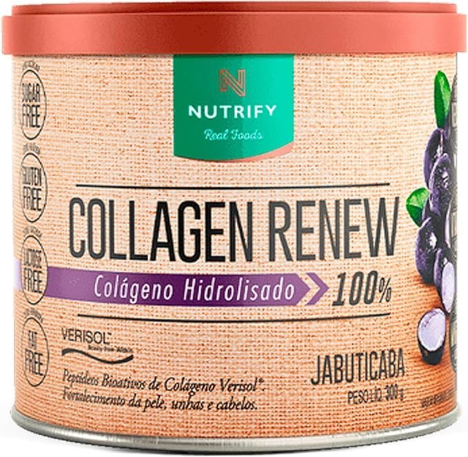Nutrify-Collagen-Renew-Colageno-Hidrolisado-em-Po-Sabor-Jabuticaba-300g-Sem-Gluten-Sem-Acucar-e-Sem-Lactose.jpg Nutrify Collagen Renew - Colágeno Hidrolisado em Pó - Sabor Jabuticaba - 300g - Sem Glúten, Sem Açúcar e Sem Lactose - Imagem 1