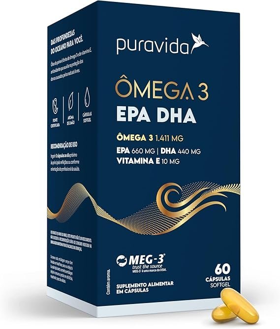 Puravida-Suplemento-alimentar-Omega-3-EPA-DHA-60-capsulas.jpg Puravida Suplemento alimentar Ômega 3 EPA DHA 60 cápsulas - Imagem 1