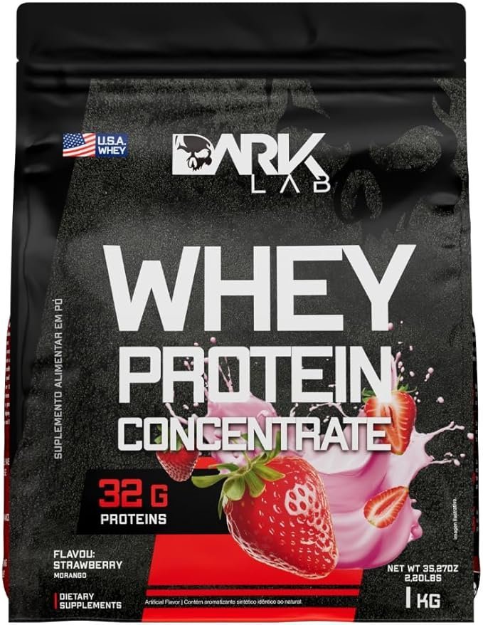Whey-Protein-Concentrado-Dark-Lab-1kg-Morango-Ganho-de-Massa-Muscular-1.jpg Whey Protein Concentrado Dark Lab, 1kg, Morango, Ganho de Massa Muscular - Imagem 1