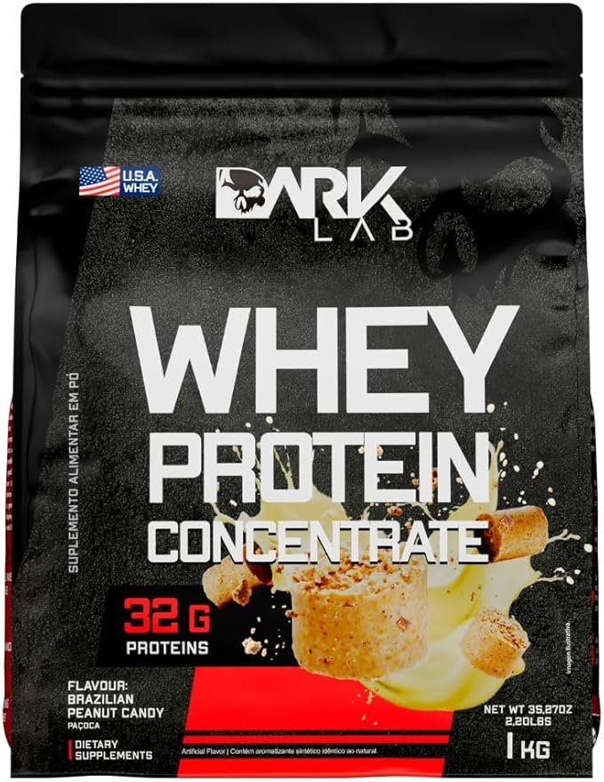 Whey-Protein-Concentrado-Dark-Lab-1kg-Pacoca-Ganho-de-Massa-Muscular.jpg Whey Protein Concentrado Dark Lab, 1kg, Paçoca, Ganho de Massa Muscular - Imagem 1
